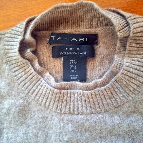 Tahari 100% 2-Ply Cashmere Sweater Size S - Picture 2 of 4